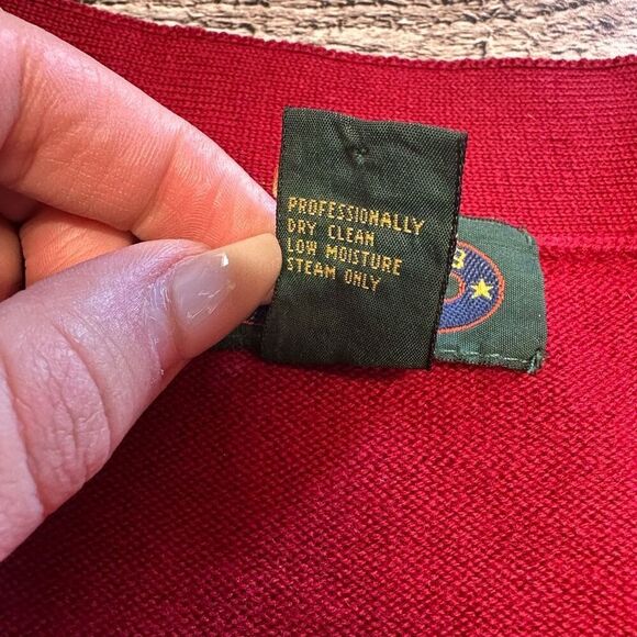 Vintage Charter Club Classic Merino Wool Button Down Holiday Winter Cardigan - Picture 6 of 6